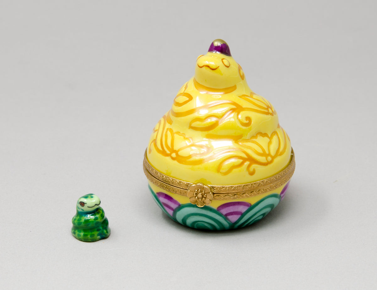 干支【リモージュボックス】(巳の年・京焼オリジナル風) – 六兵衛窯